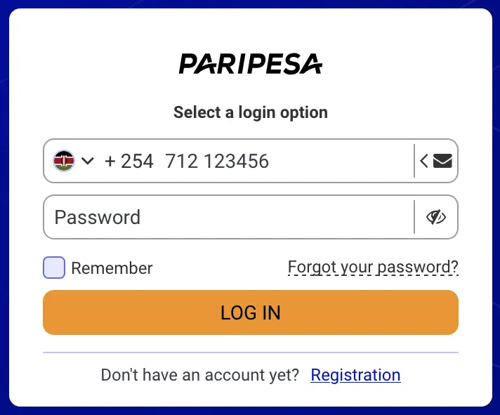 PariPesa Kenya Login Guide
