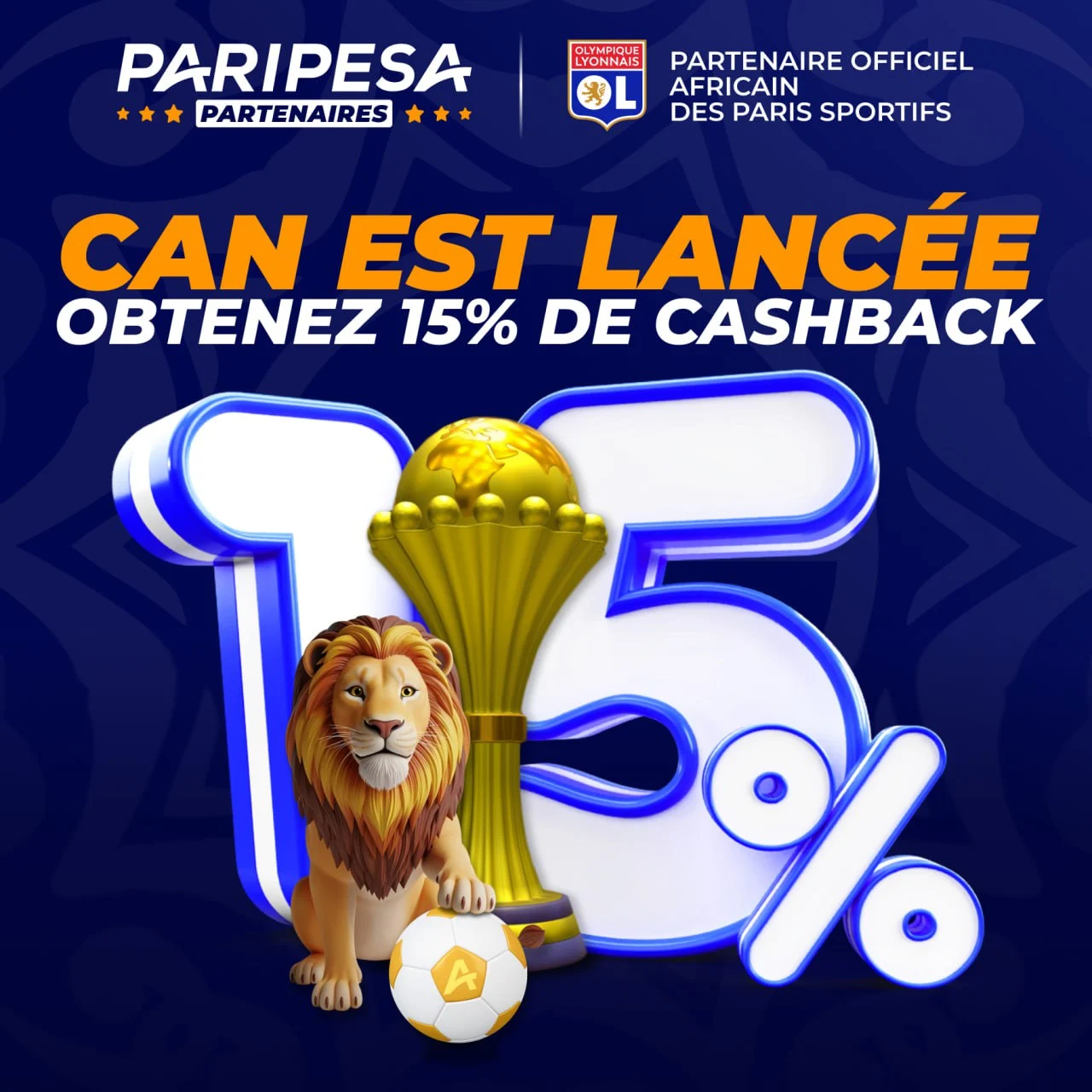 Bonus de bienvenue PariPesa Togo 15 pour cent de bonus de remise en argent